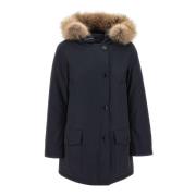 Woolrich Stiliga Vinterrockar för Kvinnor Blue, Dam