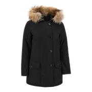 Woolrich Svarta Vinterrockar för Kvinnor Black, Dam