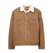 Levi's Faux Fur Trucker Jacket Brown, Herr