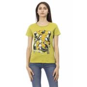 Trussardi Elegant grön Tee med Frontprint Green, Dam