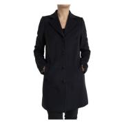 Dolce & Gabbana Elegant Svart Ullblandning Blazer Black, Dam