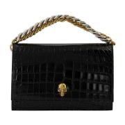 Alexander McQueen Liten Skull Chain Väska Black, Dam