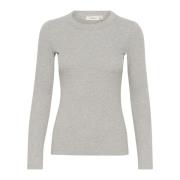 InWear Melange T-shirt Långärmad Topp Gray, Dam