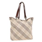 Burberry Vintage Pre-owned Nylon totevskor Beige, Dam