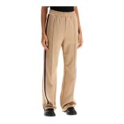 Salvatore Ferragamo Contrast Side Band Track Joggers Beige, Dam