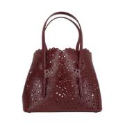 Alaïa Röd Laser-Cut Toteväska Brown, Dam