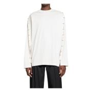 Mugler Vit Bomull Jersey Oversized T-shirt White, Herr