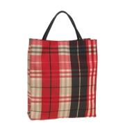 Burberry Vintage Pre-owned Canvas handvskor Red, Dam