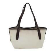 Burberry Vintage Pre-owned Canvas totevskor White, Dam