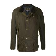 Barbour Olivgrön Vaxad Utility Jacka Green, Herr