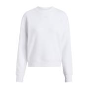 Calvin Klein Nano Logo Avslappnad Sweatshirt White, Dam