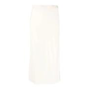 Calvin Klein Bias Cut Midi Kjol Beige, Dam