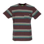 HUF Brun Randig Fick T-shirt Kortärmad Brown, Herr