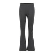 Kaffe Flared Leggings Byxor Svart Ostron Gray, Dam