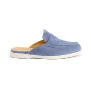 Testoni Casual Mocka Båtinspirerade Mulor Blue, Dam