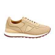 Testoni Laserad Nubuk Sneaker med Ortholite® Beige, Herr