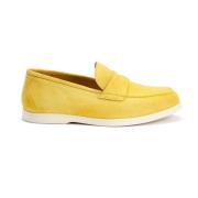 Testoni Casual Suede Loafer Båtstil Yellow, Dam