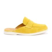 Testoni Casual Mocka Båtinspirerade Mulor Yellow, Dam