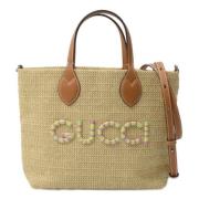 Gucci Vintage Pre-owned Canvas totevskor Beige, Dam