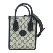 Gucci Vintage Pre-owned Belagd canvas gucci-vskor Blue, Dam