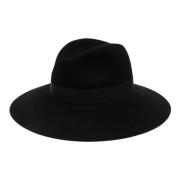 Borsalino Svart Filt Ull Hatt Black, Dam