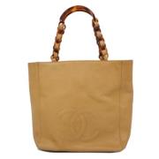 Chanel Vintage Pre-owned Laeder chanel-vskor Beige, Dam