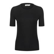 Soaked in Luxury Svart T-shirt med korta ärmar Black, Dam