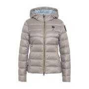 Blauer Silver Quiltad Dunjacka Kvinnor Gray, Dam