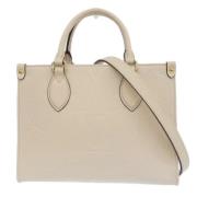 Louis Vuitton Vintage Pre-owned Tyg louis-vuitton-vskor Beige, Dam