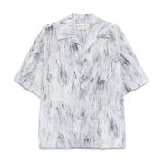 Marni Poplin Frost Skjorta Gray, Herr