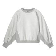 Summum Woman Coated Sweat Loose Fit Sweater Grå Gray, Dam