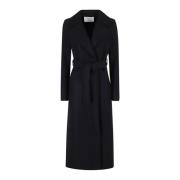 Harris Wharf London Elegant Maxi Coat Blue, Dam