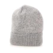 Iceberg Grå Ullblandning Beanie Mössa Gray, Dam