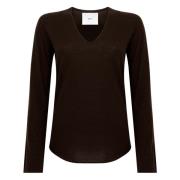 Vanisé Bruna Sweaters för Stiligt Utseende Brown, Dam