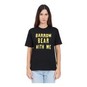 Barrow Teddy Print Kortärmad T-shirt Black, Dam