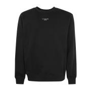 Drole de Monsieur Klassisk Slogan Sweatshirt Svart Black, Herr