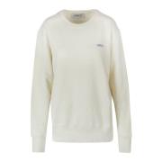 Autry Bomullsweatshirt med ribbade detaljer White, Dam