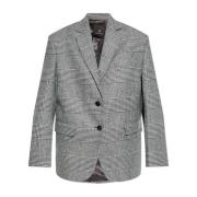 Anine Bing Blazer med rutigt mönster Gray, Dam