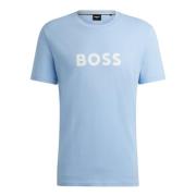 Boss Ekologisk bomull herr T-shirt Blue, Herr