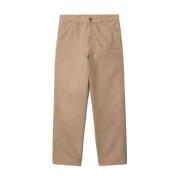 Carhartt Wip Dusty H Brown Straight Trousers Brown, Herr