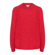 Soaked in Luxury Raglan Pullover Stickad Salsa Red, Dam