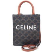 Celine Vintage Pre-owned Belagd canvas celine-vskor Brown, Dam