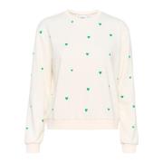 Saint Tropez Dagnasz Sweatshirt Ice Jelly Bean Beige, Dam