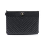 Chanel Vintage Pre-owned Laeder kuvertvskor Black, Dam