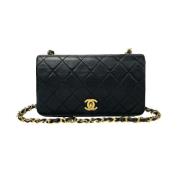 Chanel Vintage Pre-owned Laeder crossbodyvskor Black, Dam