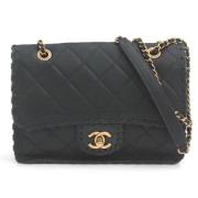 Chanel Vintage Pre-owned Laeder crossbodyvskor Black, Dam