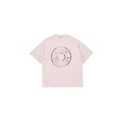 Acne Studios Logo T-shirt - Avslappnad passform Pink, Herr