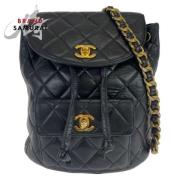 Chanel Vintage Pre-owned Laeder ryggsckar Black, Dam