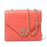 Chanel Vintage Pre-owned Laeder crossbodyvskor Red, Dam