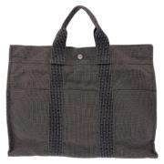 Hermès Vintage Pre-owned Canvas handvskor Gray, Dam